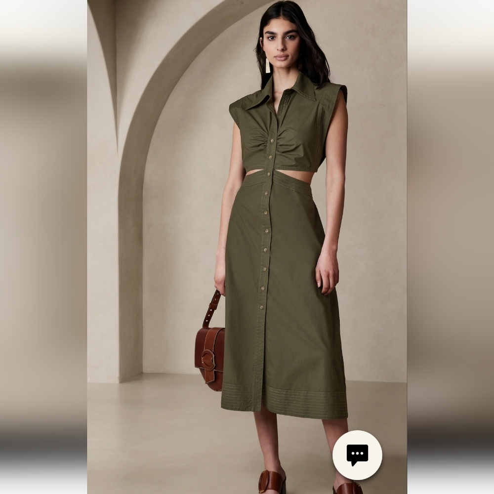 Cut out shirt dress